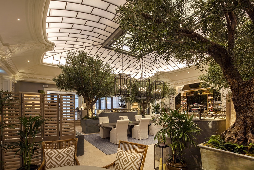 Decorative image of the Hotel Russell Palm Court