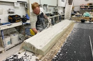 image of making plaster cornice moulding